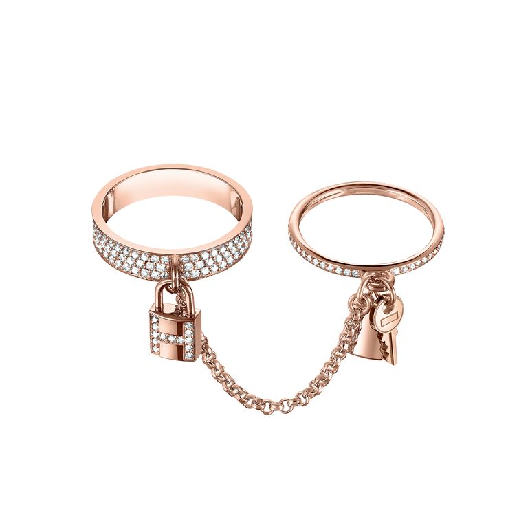 HM KELLY CLOCHETTE DOUBLE RING IN  WITH DIAMONDS