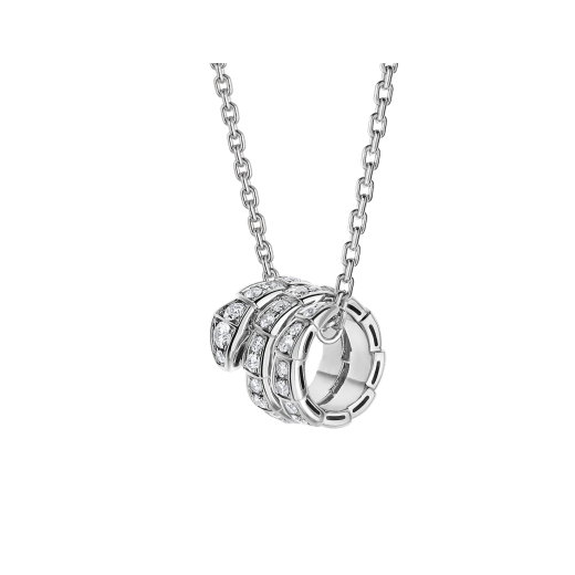 SERPENTI  NECKLACE DOUBLE RING DIAMOND