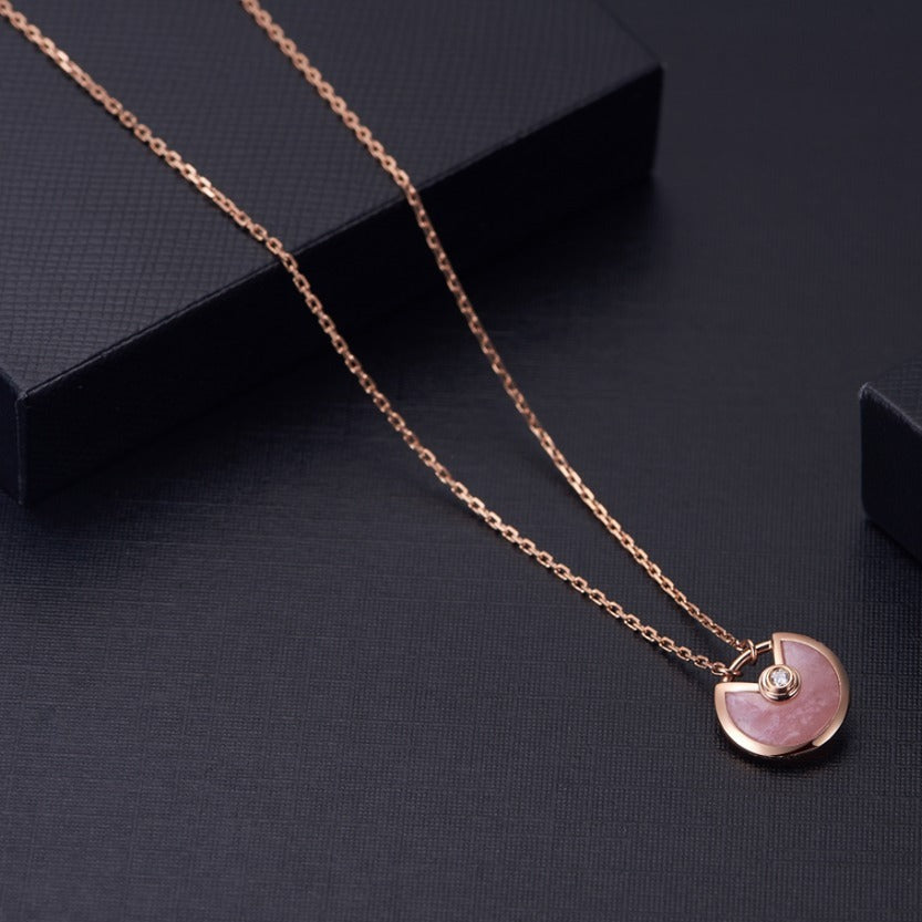 AMULETTE ROSE GOLD PINK MOP NECKLACE